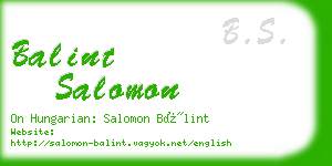 balint salomon business card